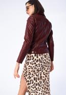 Women's faux leather biker jacket with quilted panel, cherry, 97-9P-102-3-XL, Photo 19