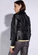 Women's faux leather biker jacket, black, 95-9P-100-Z-M, Photo 2