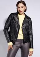 Women's faux leather biker jacket, black, 95-9P-100-Z-M, Photo 3
