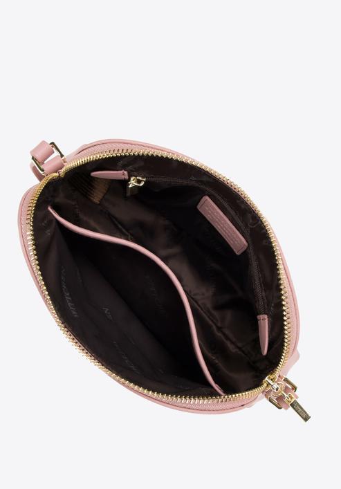 Damska saddle bag ze skóry prosta, różowy, 29-4E-021-6, Zdjęcie 3