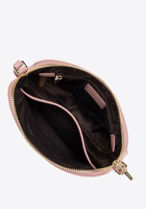 Damska saddle bag ze skóry prosta, różowy, 29-4E-021-1, Zdjęcie 3