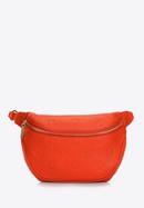 Women's monogram leather waist bag, red, 98-3E-600-P, Photo 1