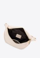 Women's monogram leather waist bag, light beige, 98-3E-600-1, Photo 3