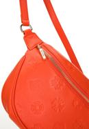 Women's monogram leather waist bag, red, 98-3E-600-6, Photo 4