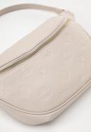 Women's monogram leather waist bag, light beige, 98-3E-600-P, Photo 4