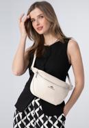 Women's leather waist bag, cream, 98-3E-620-1S, Photo 15