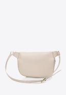Women's leather waist bag, light beige, 98-3E-620-1S, Photo 2