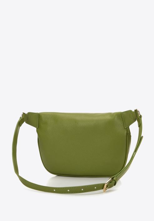 Women's leather waist bag, green, 98-3E-620-9, Photo 2