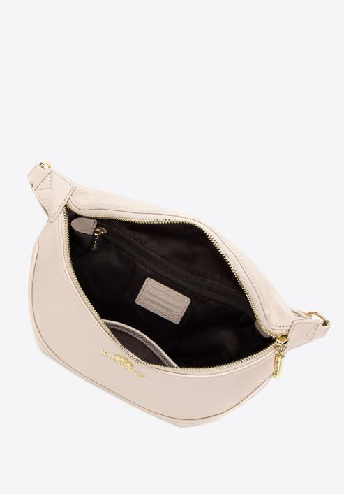Women's leather waist bag, light beige, 98-3E-620-1S, Photo 3