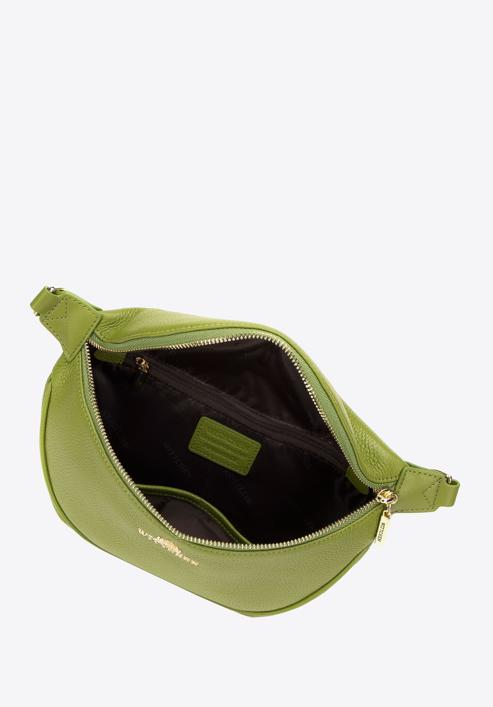 Women's leather waist bag, green, 98-3E-620-9, Photo 3