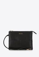 Women's faux leather clutch bag, black, 98-4Y-401-5, Photo 1