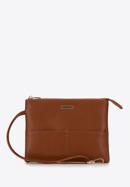 Women's faux leather clutch bag, brown, 98-4Y-401-1, Photo 1