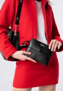 Women's faux leather clutch bag, black, 98-4Y-401-9, Photo 16