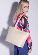 Leather winged shopper bag, cream, 94-4E-902-0, Photo 15