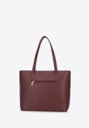 Faux leather shopper bag with chain detail, burgundy, 95-4Y-413-1, Photo 3