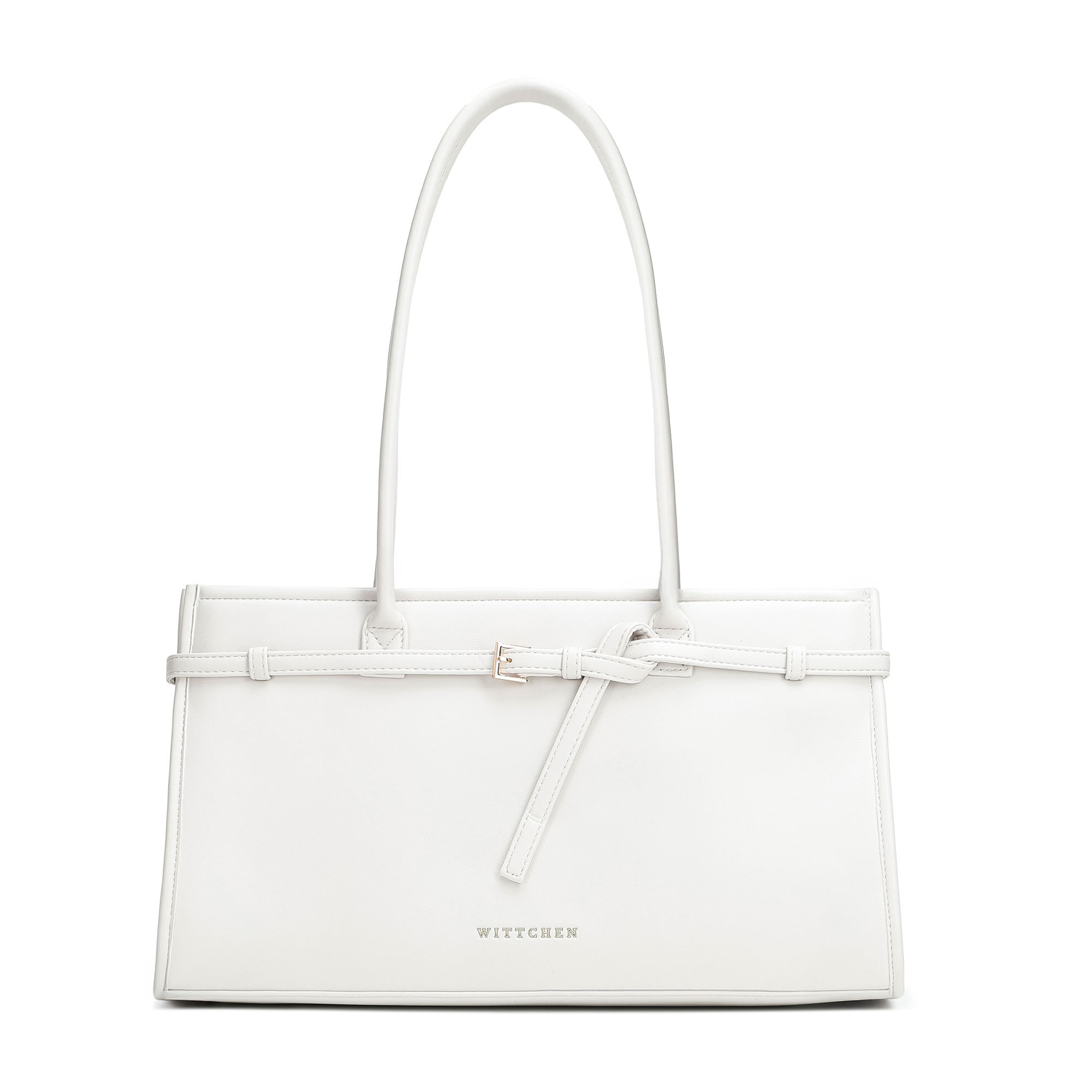 Dámska shopper kabelka z ekologickej kože smotanová 102-4Y-415-0, Vyberte variant lomená biela