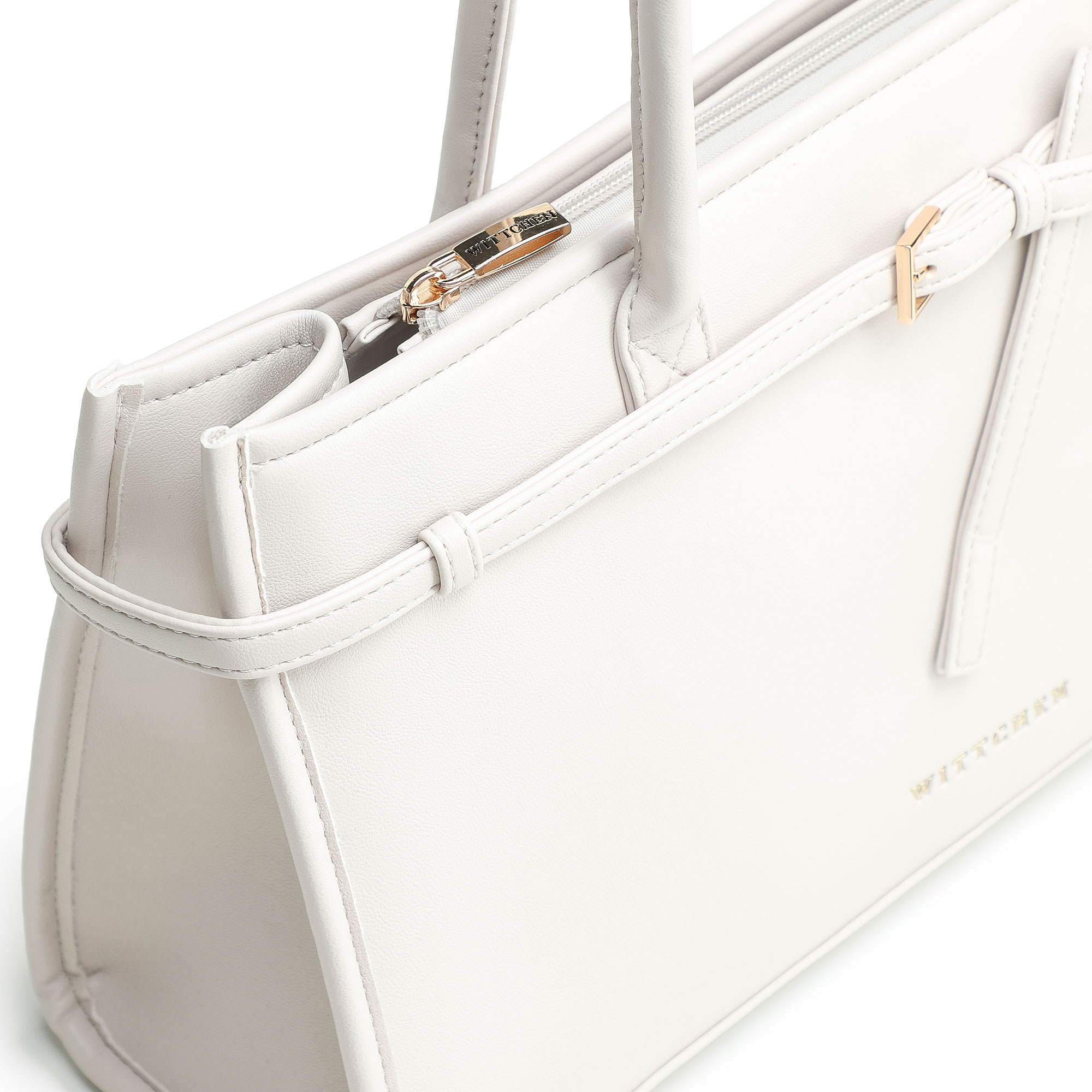 Smotanová dámska shopper kabelka Wittchen s elegantným vzhľadom, Vyberte variant lomená biela