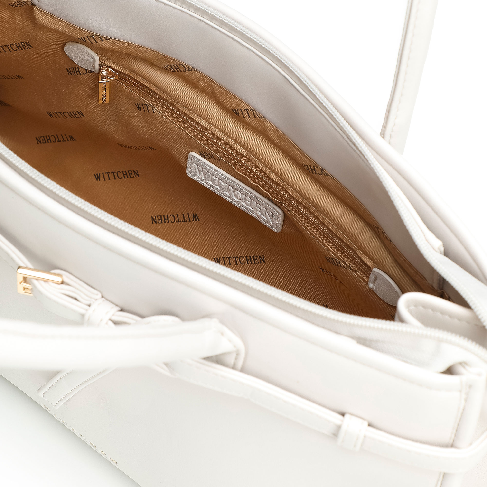 Smotanová dámska shopper kabelka Wittchen s elegantným vzhľadom, Vyberte variant lomená biela