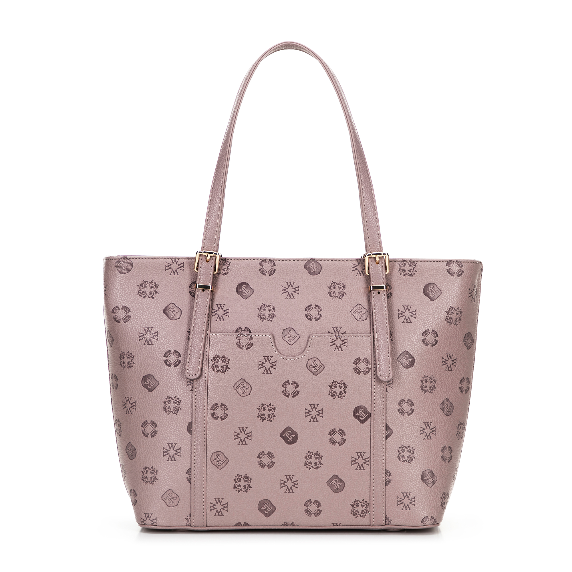 Dámska shopper kabelka z imitácie kože ružová s reliéfnym detailom 101-4Y-P05-P, Vyberte variant staroružová