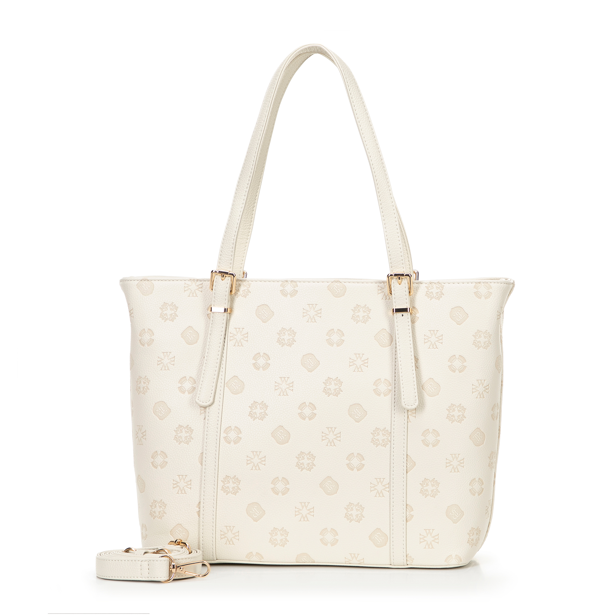 Krémová dámska shopper kabelka Wittchen z imitácie kože, Vyberte variant krémová
