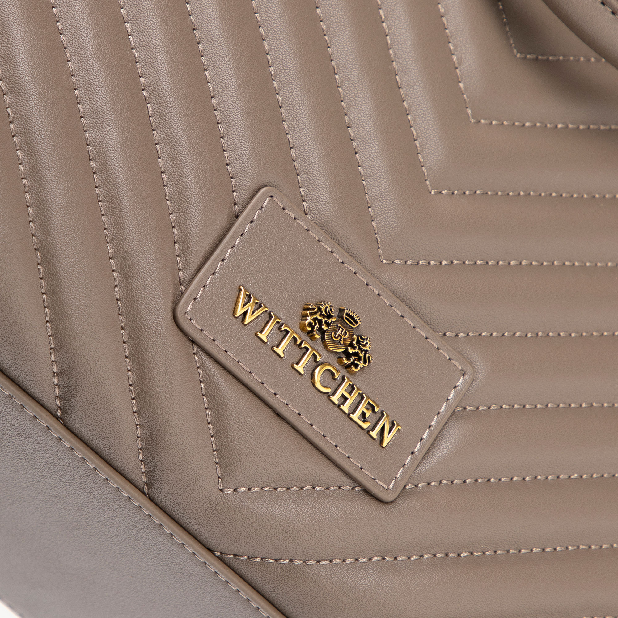 Dámska shopper kabelka Wittchen z prírodnej kože s elegantným vzhľadom, Vyberte variant tmavo béžová