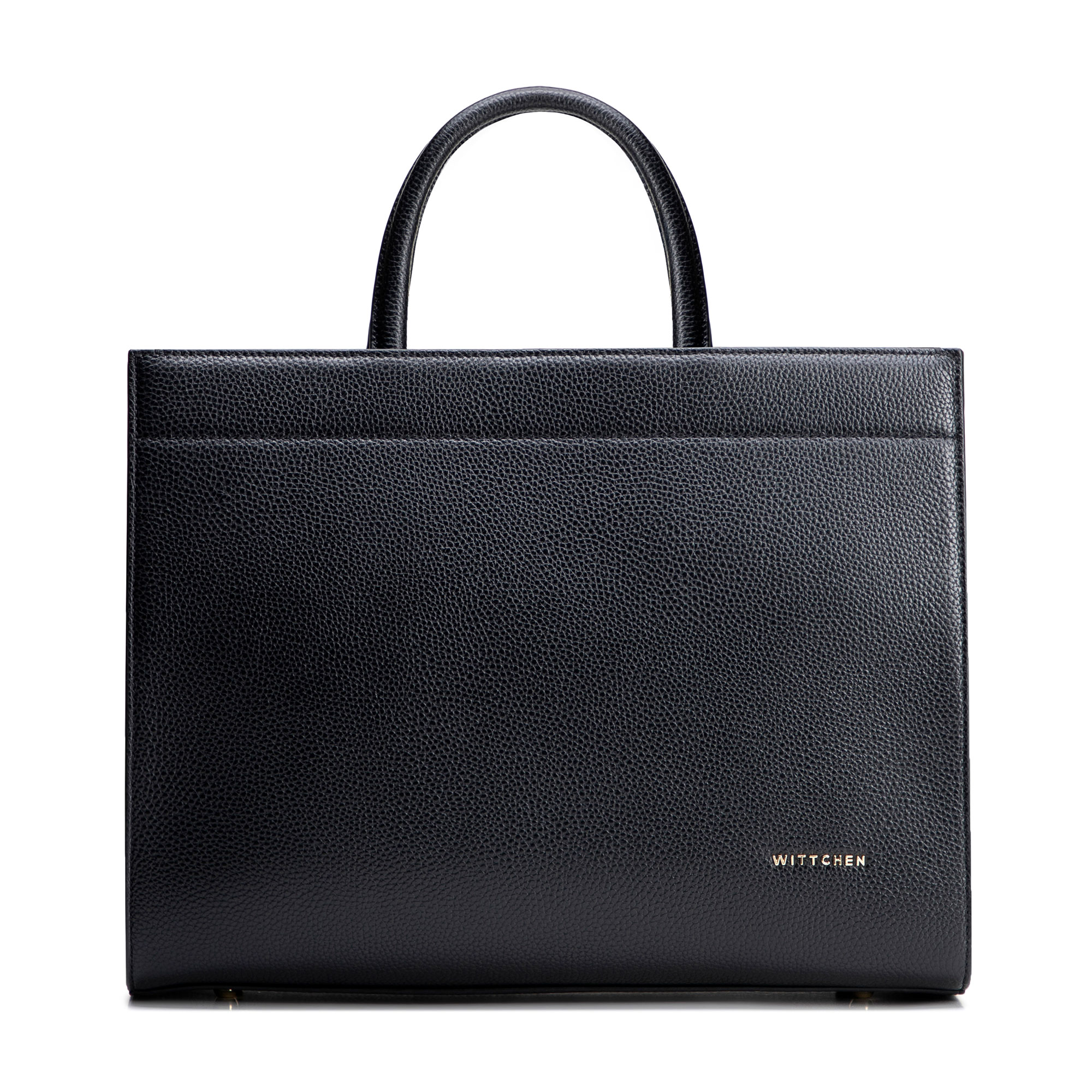 Dámska shopper kabelka z kože saffiano čierna 100-4E-619-1G, Vyberte variant čierno-zlatá