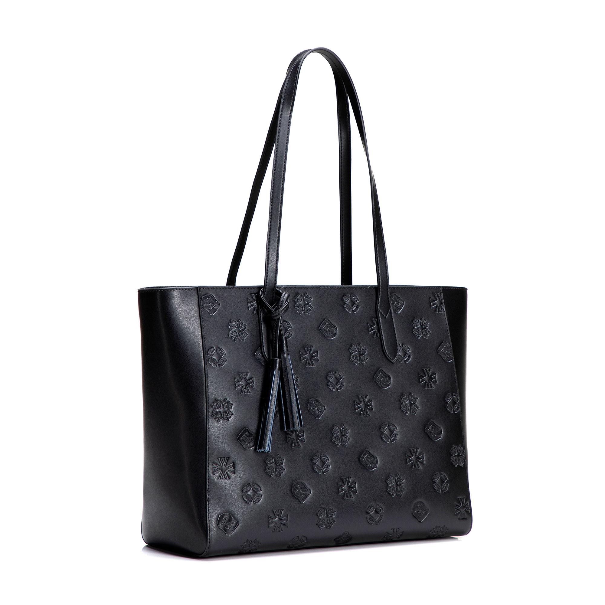 Dámska shopper kabelka z prírodnej kože čierno-strieborná 100-4E-611-1S, Vyberte variant čierno-strieborná