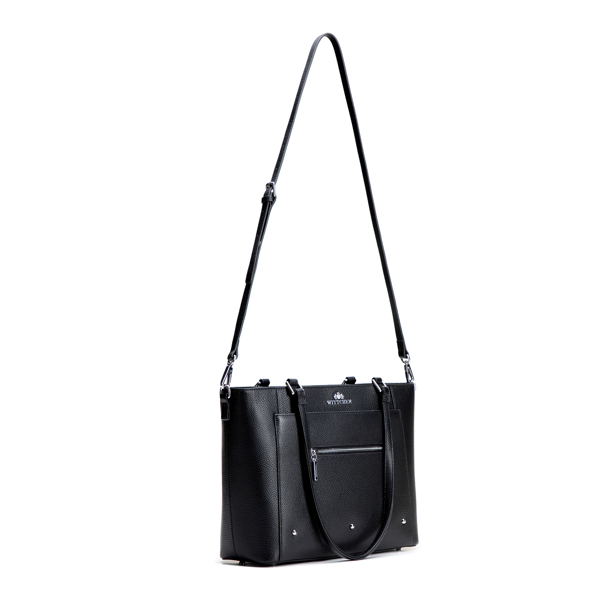 Dámska shopper kabelka čierno-strieborná 100-4E-607-1S, Vyberte variant čierno-strieborná