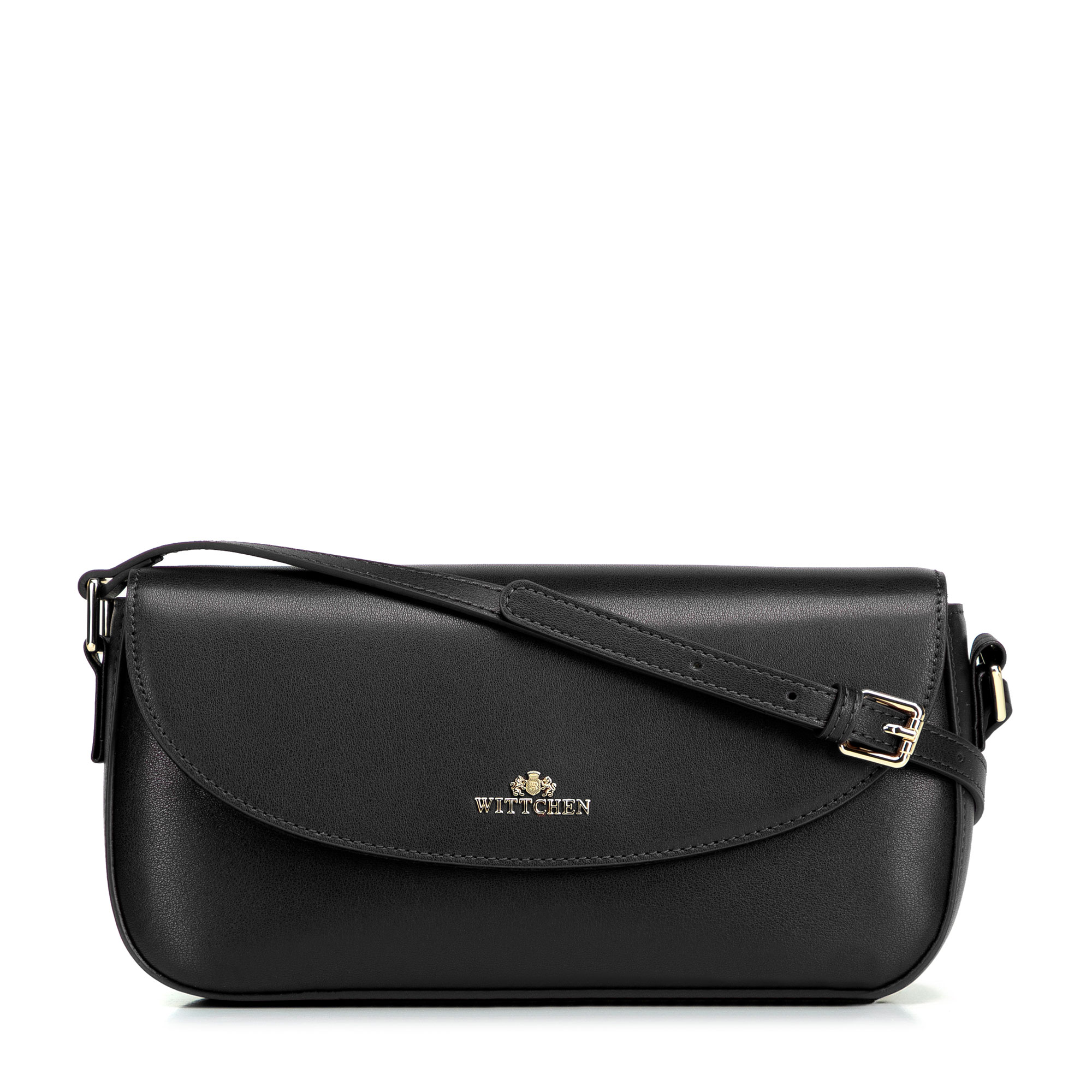 Čierna dámska crossbody kabelka Wittchen z prírodnej kože s decentným vzhľadom, Vyberte variant čierna