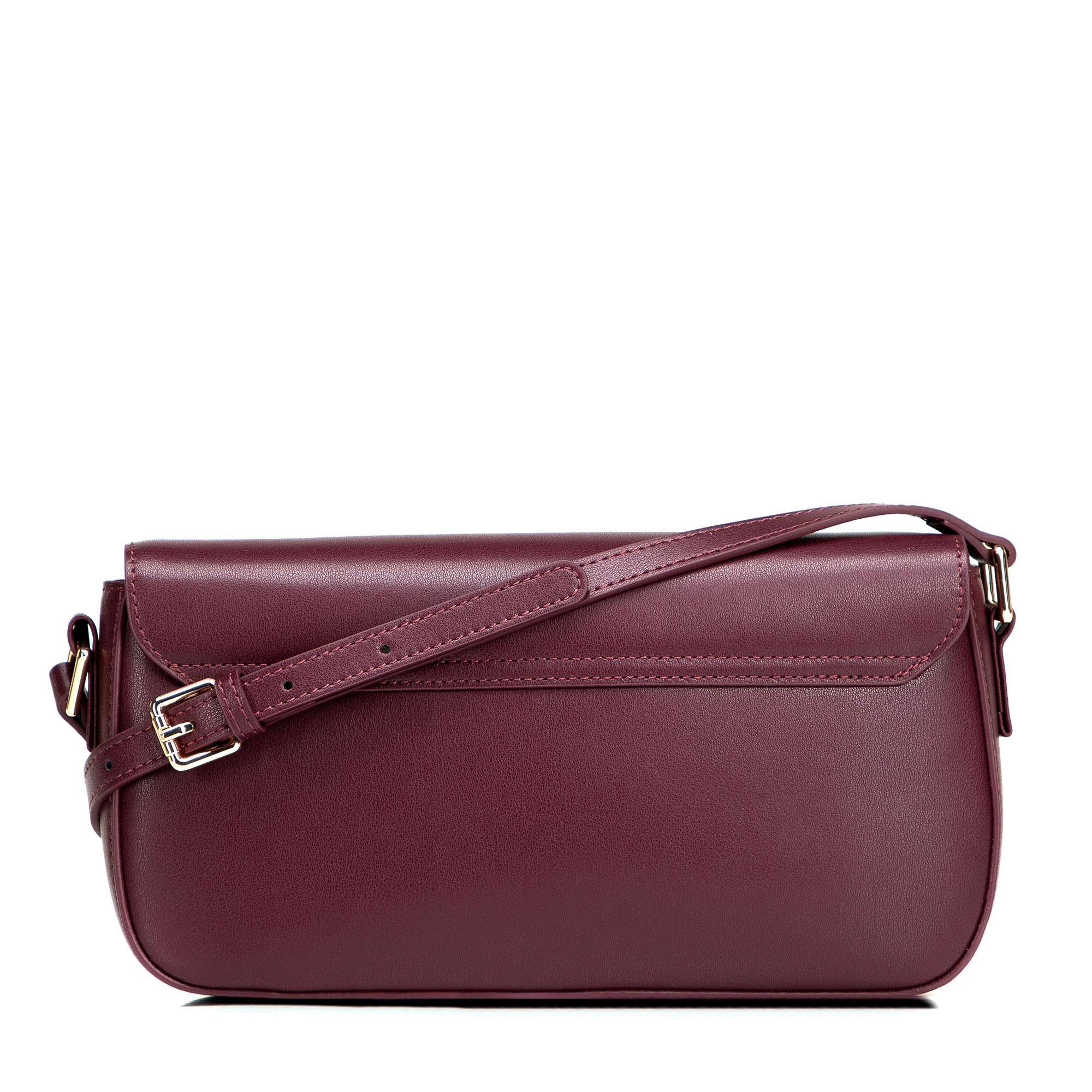 Bordová dámska crossbody kabelka Wittchen z prírodnej kože s elegantným vzhľadom, Vyberte variant bordová