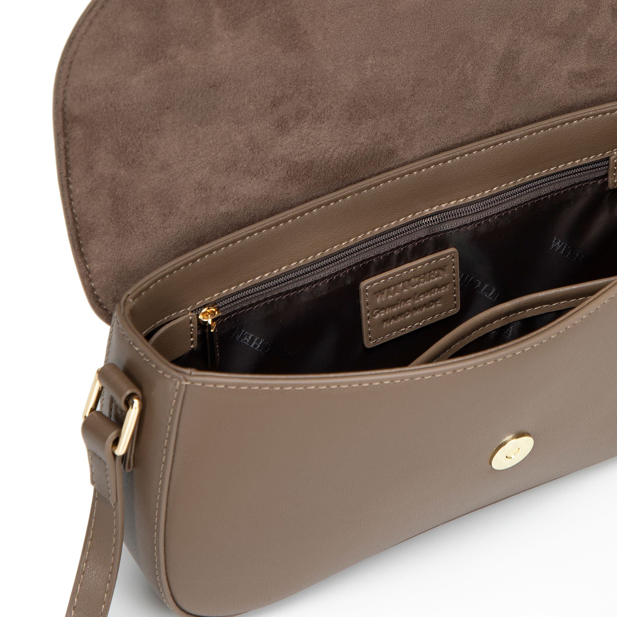 Svetlohnedá dámska crossbody kabelka Wittchen z prírodnej kože, Vyberte variant svetlohnedá
