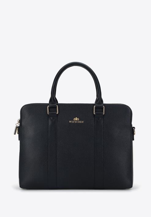 Damska torba na laptopa 13’’ skórzana klasyczna, czarny, 95-4E-610-11, Zdjęcie 1