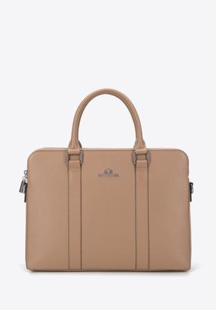 Women's leather laptop bag 13 inch, beige, 95-4E-610-9, Photo 1