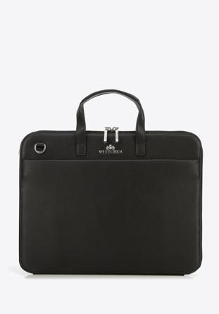 Women's leather 13 inch laptop bag, black, 95-4E-648-1, Photo 1