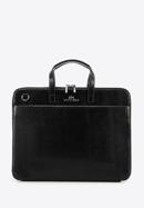 Damska torba na laptopa 13” skórzana slim, czarno-srebrny, 95-4E-648-3, Zdjęcie 1