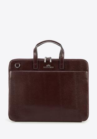 Women's leather 13 inch laptop bag, burgundy, 95-4E-648-3, Photo 1