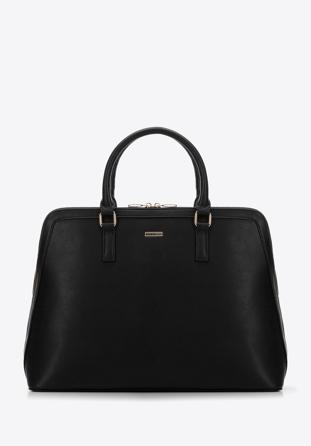 Women's faux leather 13” laptop bag, black, 97-4Y-207-1, Photo 1