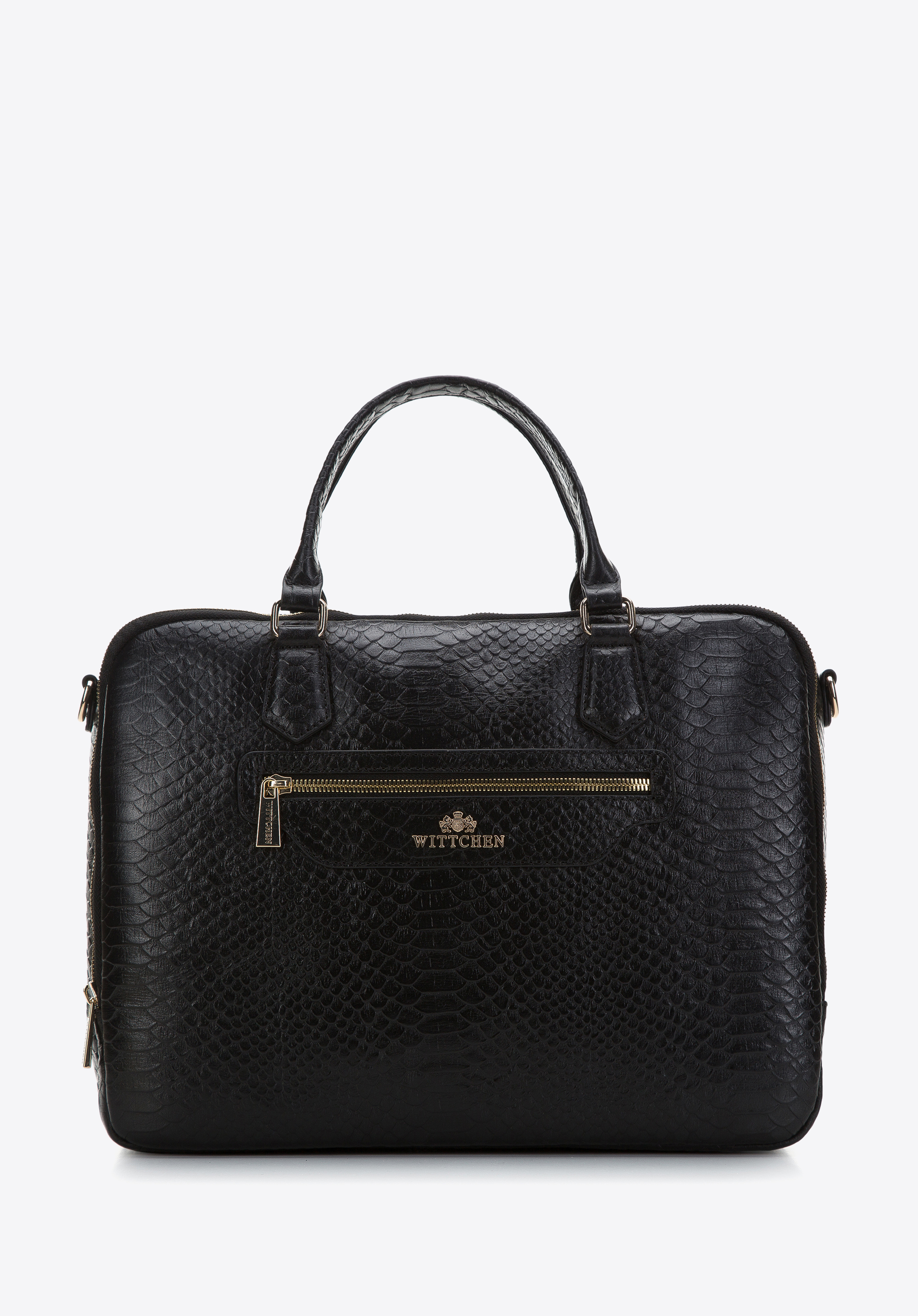 Damska torba na laptopa 13" ze skóry croco