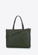 Damska torba na laptopa 13" ze skóry groszkowanej, ciemny zielony, 93-4E-204-1, Zdjęcie 2