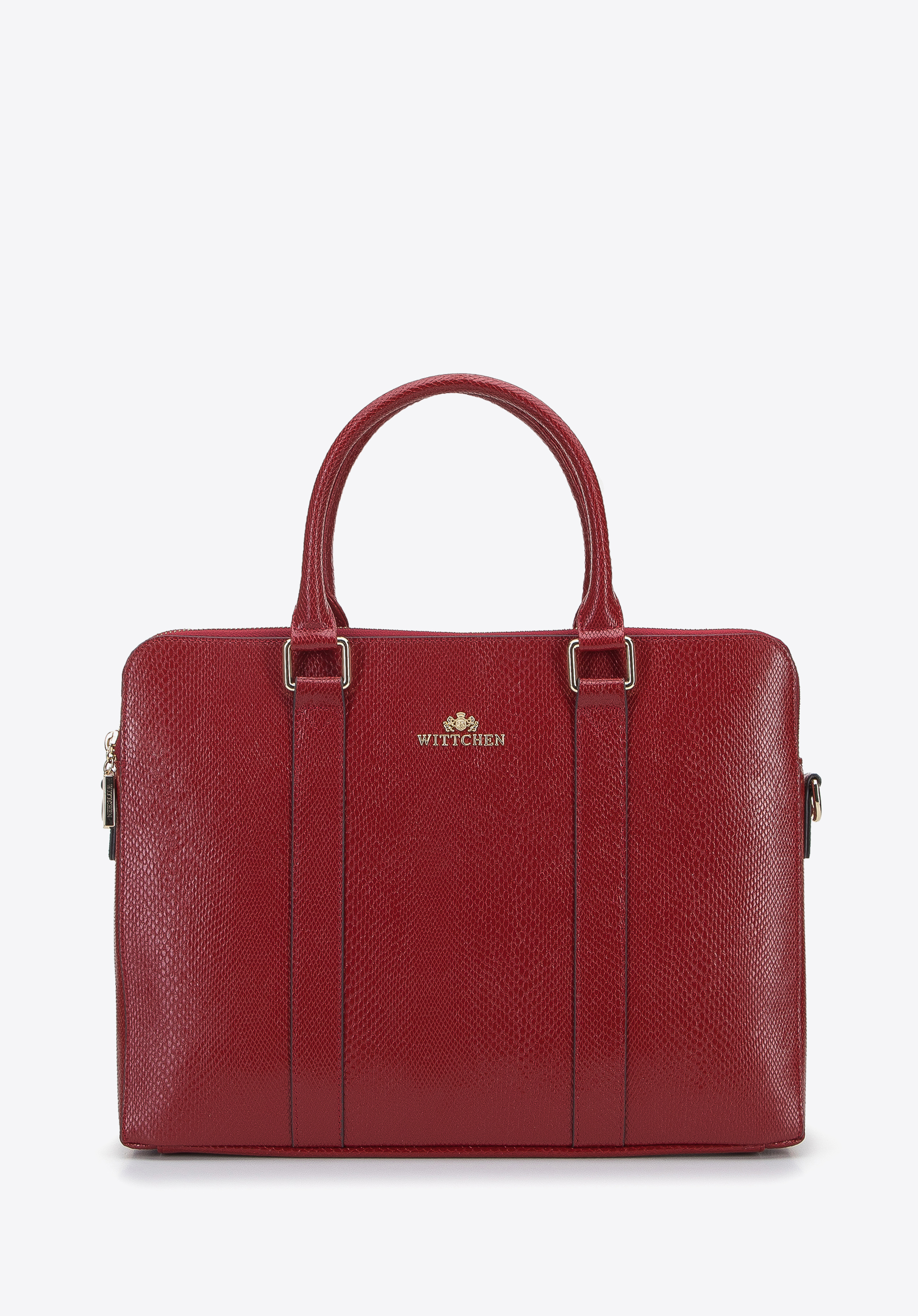 Damska torba na laptopa 13” ze skóry o fakturze lizard