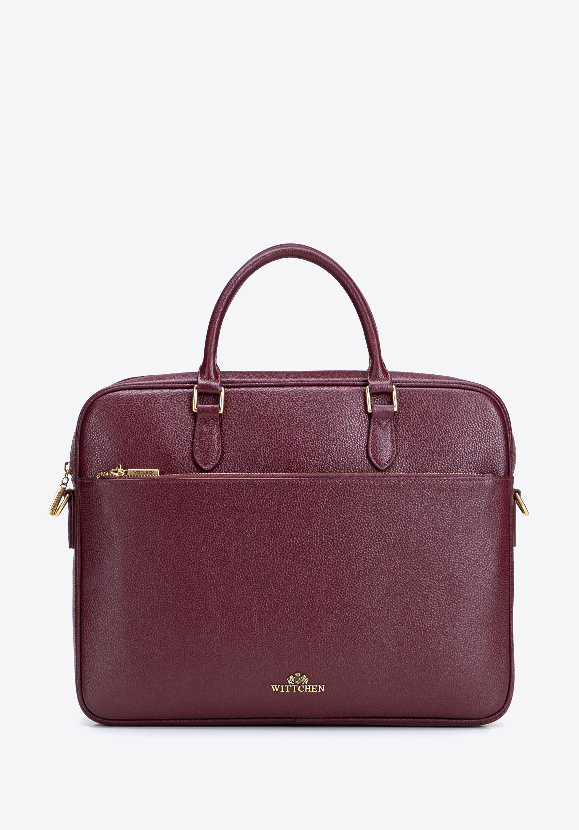 Women's 15.6" leather laptop and document bag, burgundy, 103-2E-614-V, Photo 1