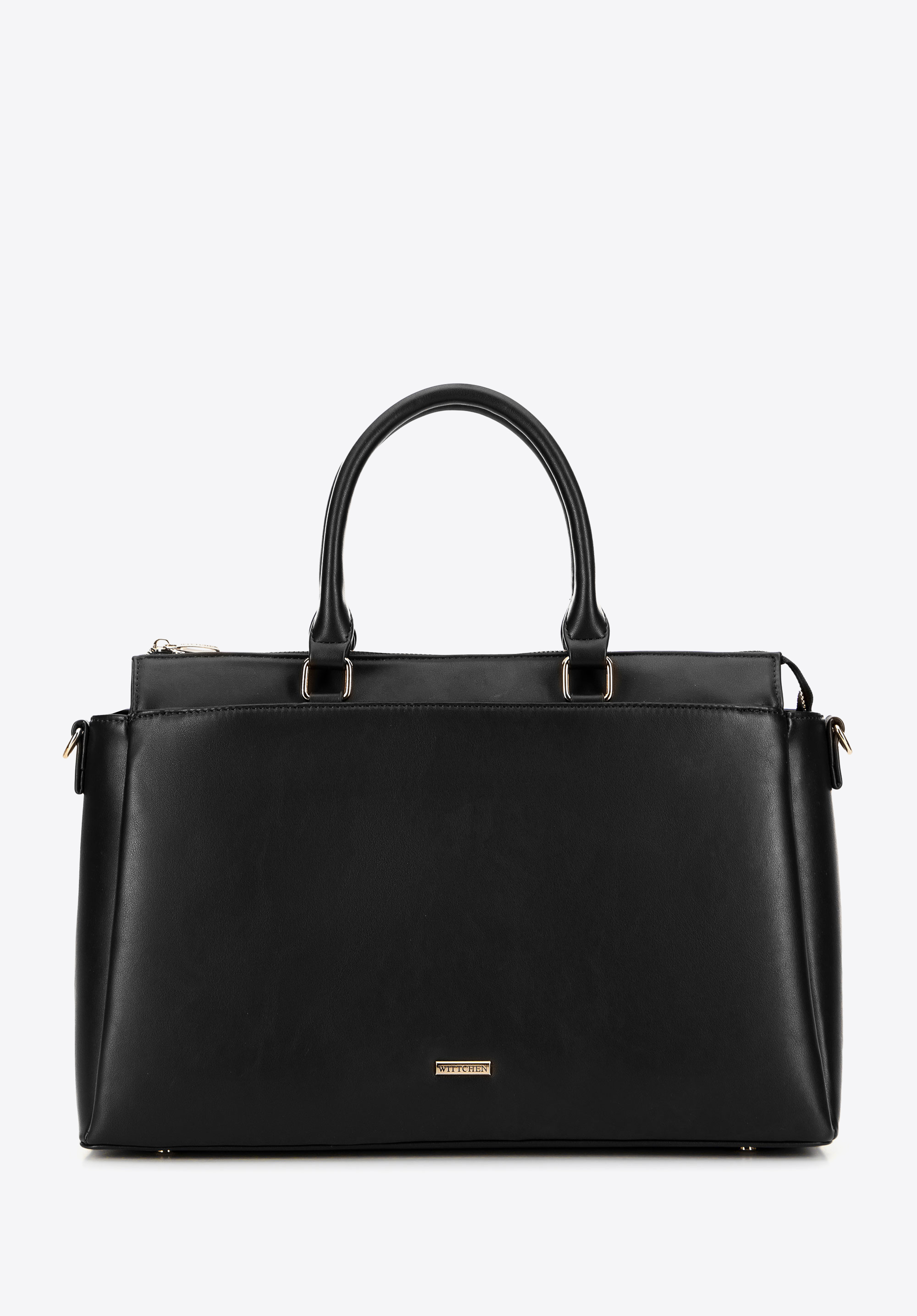 Damska torba na laptopa 15,6’’ z ekoskóry, czarny, 99-4Y-226-1, Zdjęcie 1