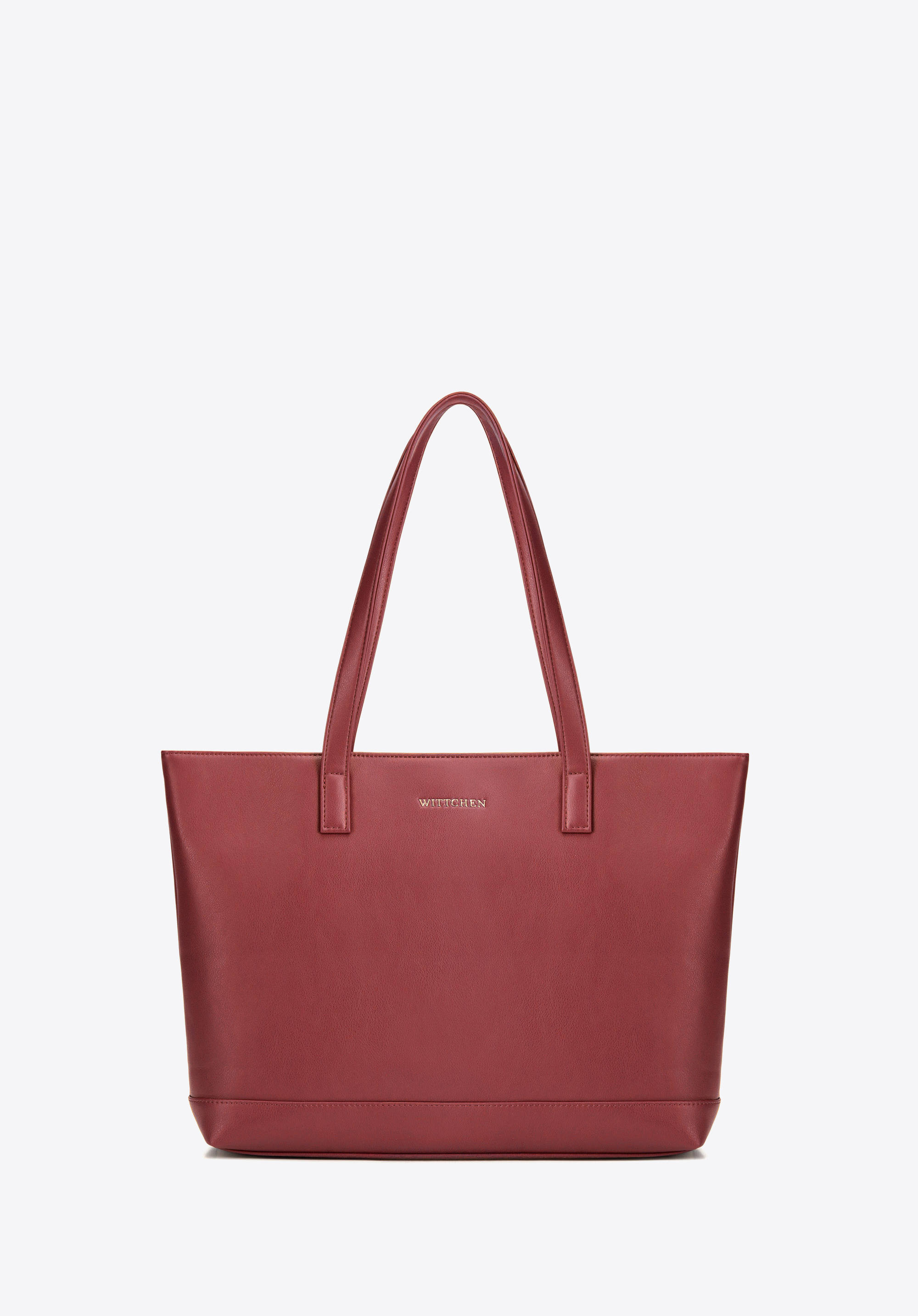 WITTCHEN Damska torba na laptopa 15,6″ z imitacji skóry bordowa