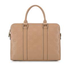 Women's leather laptop bag, beige, 94-4E-618-9, Photo 1