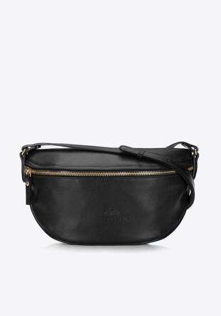 Leather waist bag, black, 16-3-007-1, Photo 1
