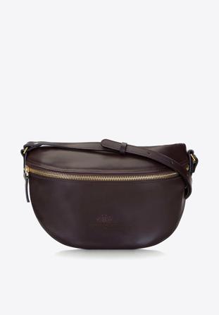 Leather waist bag, burgundy, 16-3-007-2, Photo 1
