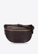 Leather waist bag, burgundy, 16-3-007-8, Photo 1