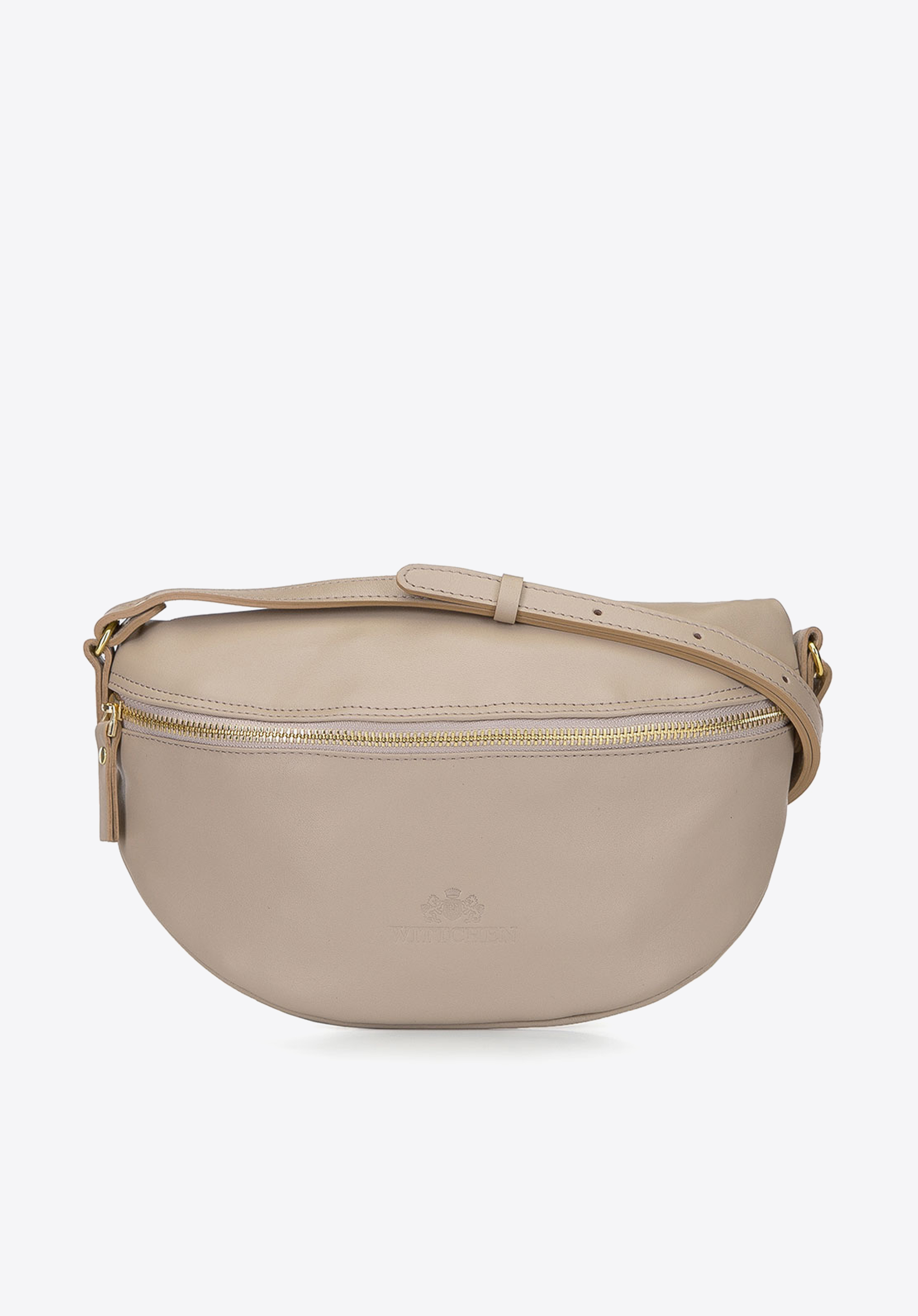 Leather waist bag, beige, 16-3-007-9, Photo 1