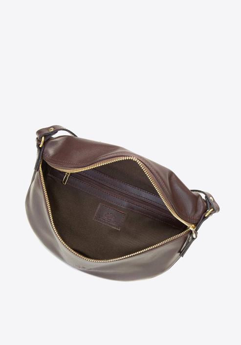 Leather waist bag, burgundy, 16-3-007-8, Photo 3