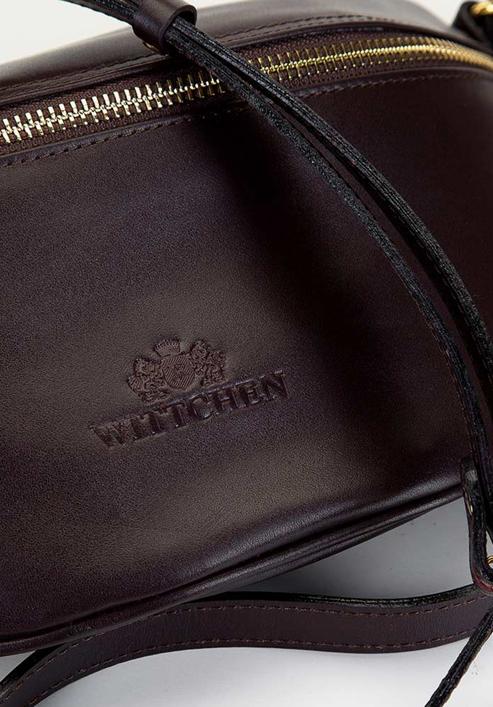 Leather waist bag, burgundy, 16-3-007-8, Photo 4